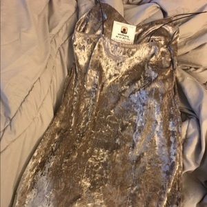 Pink tight velvet dress